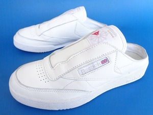 1301# beautiful goods Reebok CLUB C LACELESS MULE Reebok Club si- race less leather clog sandals mules white 26 cm H01583