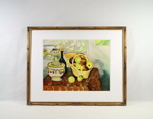 真作 ポール・セザンヌ ムルロー工房リトグラフ「スープ入れのある静物」画60.5×46cm 重ね塗られた色彩のマチエールや計算のバランス 7880