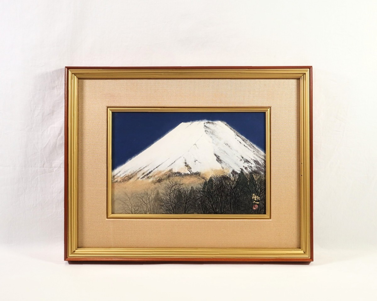 Auténtica obra de Toruto Nakaji Pintura japonesa Fugaku talla 6 Nacido en la Prefectura de Kyoto Miembro de la Academia de Arte de Japón Estudió con Kayo Yamaguchi Recrea el misticismo a partir del paisaje mental obtenido del Monte Fuji 7956, cuadro, pintura japonesa, paisaje, Fugetsu