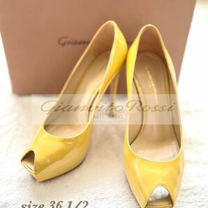 【12万★GIANVITOROSSIジャンヴィトロッシ★】36 1/2★パンプス