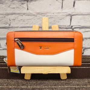 ★新品★ VASKA by moz トゥワイス ラウンドファスナー長財布 オレンジ