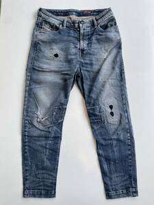  beautiful goods DIESEL Denim lady's size 25 damage processing equipped 