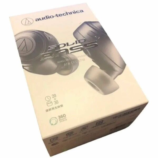 audio−technica ATH-CKS50TW 黒　新品未開封　人気　Wireless プレゼント　 完全ワイヤレスイヤホン