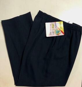  бесплатная доставка 3L сделано в Японии женский брюки кромка застежка-молния имеется колени ..li - bili уход через . пара горячая вода новый товар чёрный цвет большой размер 