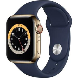 【新品未開封】Apple Watch Series6 40mm GPS+Cellularモデル MJXM3J/A ゴールドステンレススチールケース/ディープネイビースポーツバンド