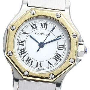 【CARTIER】カルティエ サントスオクタゴンSM ゴドロンブレス 自動巻き レディース_604470【ev15】