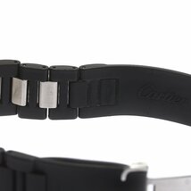 ベルト訳あり カルティエ CARTIER W10125U2 クロノスカフ デイト クォーツ メンズ _769947_画像6