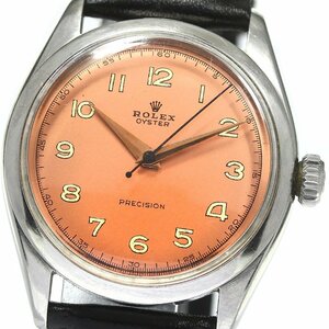 ロレックス ROLEX 6480 オイスター プレシジョン cal.1210 ヴィンテージ リダンダイヤル 手巻き ボーイズ _744462【ev15】