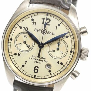  bell & Roth Bell&Ross BR126 Vintage K18WG chronograph self-winding watch men's _768979