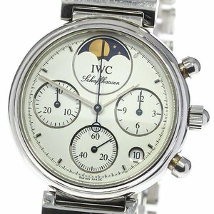 ジャンク IWC IWC SCHAFFHAUSEN 3736-006 リトル ダヴィンチ クロノグラフ ムーンフェイズ クォーツ レディース 保証書付き_768246【ev10】