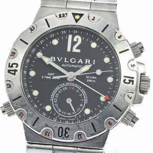 訳あり ブルガリ BVLGARI SD38SGMT ディアゴノ スクーバ GMT 自動巻き メンズ _763876