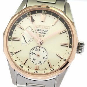 セイコー SEIKO SARF012/6R64-00E0 プレザージュ プレステージライン GMT パワーリザーブ 自動巻き メンズ 極美品 _773578