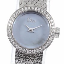 ディオール Dior CD040110-J ラ ディ ドゥ ディオール サテン ダイヤベゼル クォーツ レディース _773190_画像1