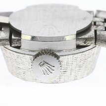 訳あり ロレックス ROLEX 2032 プレシジョン カットガラス K18WG cal.1400 手巻き レディース _766275_画像5