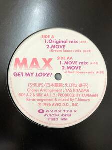 レコード MAX GET MY LOVE! AVJT-2347 1996年10月9日発売 230801-39