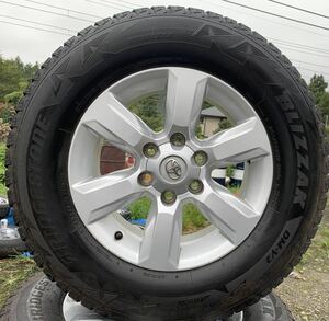 トヨタ150系ランドクルーザープラド＊17インチ*純正ホイール* 17x7.5J/オフセット +25 4本　265 65R17 スタッドレスタイヤ付き　６穴