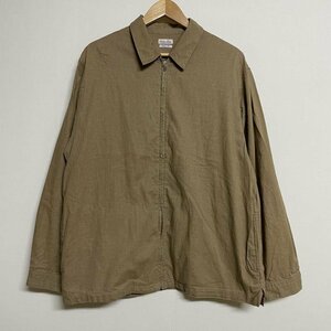 スティーブンアラン Steven Alan BOLD FIT ポプリンフルジップシャツ 薄手ジャケット 8111-299-0570 L ベージュ / ベージュ 無地