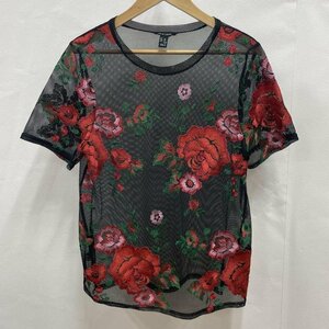 ＵＳＥＤ古着 new look ニュールック ロンドン メッシュ Tシャツ 花柄 カットソー カットソー - 花柄