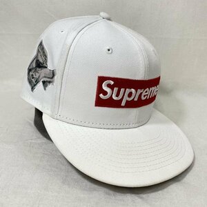シュプリーム 2022FW SUPREME×NEW ERA Money Box Logo CAP white 71/2 59.6cm 帽子 帽子 - 白 / ホワイト X 赤 / レッド ロゴ、文字