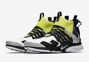 27cm US9 国内 NIKE AIR PRESTO MID UTILITY ACRONYM yellow black エアプレスト ミッド アクロニウム イエロー 黄色 AH7832-100