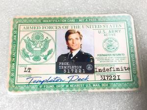 * America popular movie drama goods Special ...A team Temple ton Arthur pek dark benetikto san America land army ID card *