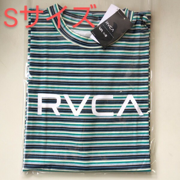 [新品] RVCA ルーカ Tシャツ ボーダー柄 RVCAロゴ ビッグシルエット/オーバーサイズ レディース/ウィメンズ Sサイズ