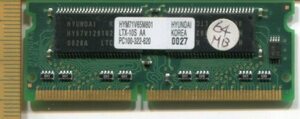 [Hyundai] 64MB-PC100-1444PIN-CL2 SDRAM SO-DIMM