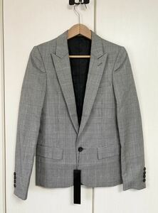  не использовался *[LITHIUM HOMME] обычная цена 57,750 Glenn проверка шерсть tailored jacket 42 сделано в Японии LH10-1316 lithium Homme 