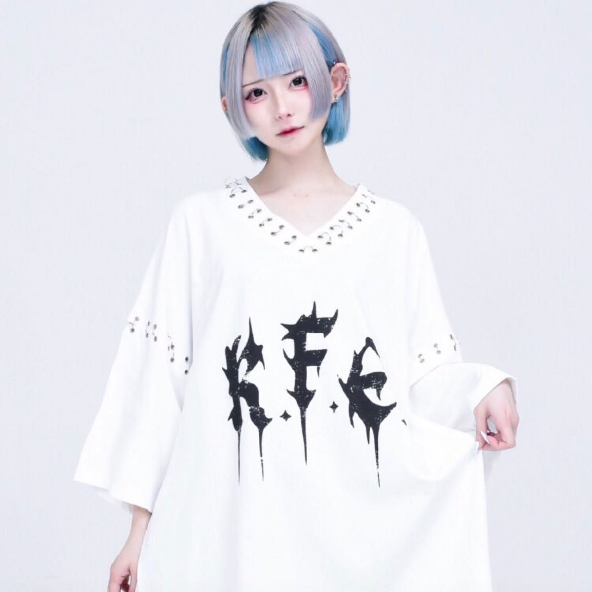 即納&大特価】 REFLEM×破壊骨りあ コラボレーションダメージL/S T