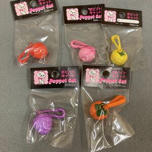  Showa Retro fruit key holder popit cat 5 piece 1980 period that time thing dead stock cheap sweets dagashi shop retro pop fancy 