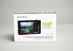 FEELWORLD LUT5 5.5インチ超高輝度3000nitタッチスクリーン DSLRカメラフィールドモニター　4KHDMI入力出力1920X1080IPSパネル