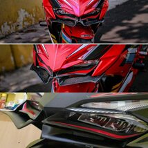 ホンダ CBR250RR 2017-2020 バイク カーボン フロント フェアリング ウィング カバー アクセサリー カスタム ドレスアップ_画像7