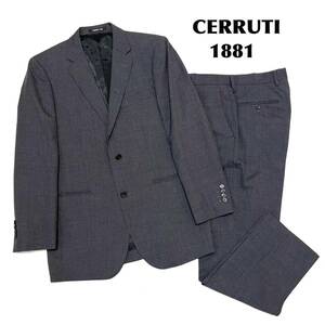 美品　CERRUTI 1881 スーツ　セットアップスーツ　ストライプ　グレー　ビジネススーツ　セルッティ　メンズ　M L 上下セット 伊勢丹