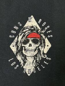 90's GUNS N' ROSES ガンズアンドローゼズ ワールドツアー 半袖 Tシャツ ドイツ Mサイズ 首周りカットオフ バンT バンドTシャツ ブラック