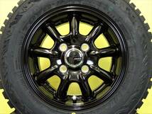 S3571 新品 ZACK JP-209 12 x 4 +42 ブラック 黒 145/80R12 LT オープンカントリー R/T RT トーヨー ハイゼット キャリィ 軽トラ 軽バン 4J_画像2