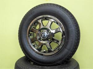 S3637 新品 スカーラ SCALA 12 x 4B +43 BMC スパッタリング 中古 145R12 LT 6PR 6P ヨコハマ ハイゼット キャリィ N-VAN 軽トラ 軽バン K