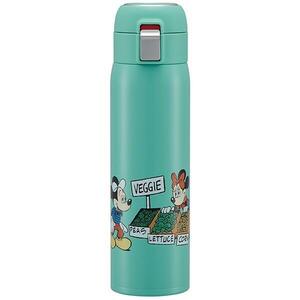 ミッキー＆フレンズ 水筒 ストローボトル 480ml 保冷 ワンタッチ ステンレス GREEN WORLD ステンレス製 ディズニー Disne