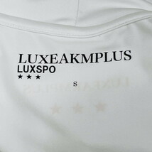 未使用品 /S/ LUXEAKMPLUS ホワイト 半袖モックネックTシャツ レディース ゴルフ ブランドロゴ ストレスフリー リュクスエイケイエムプラス_画像9