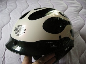  Harley original helmet L black black gloss pearl white pink Flare 