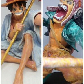 2体セット リペイント 一点物カラー ルフィ ウソップ ワンピース フィギュア 少年ジャンプ メガハウス POP 一番くじ