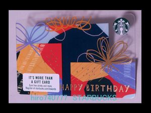 スターバックス・カード LAST●北米●誕生日・2018年●海外スタバ