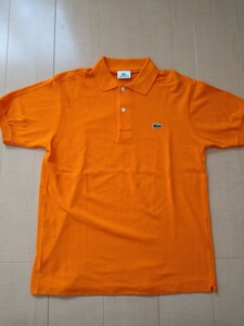 LACOSTE　ラコステポロシャツ　L1212 　クラシックフィット　フランス　カラー　オレンジ　サイズ3 　美品　リゾルト　ボーイズマーケット