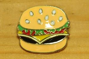 USA インポート Pins Badge ピンズ ピンバッジ ラペルピン 画鋲 ハンバーガー hamburger かわいい POP キュート アメリカ K045-1