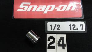 ＜09095＞　Snap-on 　スナップオン　ソケット　12角　SWM241　24ｍｍ　1/2　12.7ｍｍ　 USA