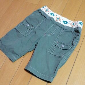 3can4on★ハーフパンツ 100cm ズボン カーキ 男の子 サンカンシオン