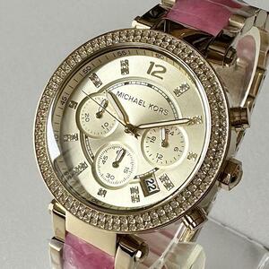 792 [новый/неиспользованный] Michael Course/Parker/Mk6363/Watch/Women/Quartz/Chronograph/Michael Kors/с коробкой/Руководство