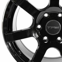 SALE ハイエース 18インチ 6穴 ホイールセット 4本 TAW Styling6 18X8.0J +37 6H139.7 グロスブラック/リムマシニング_画像7