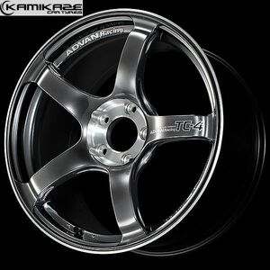 4本価格† 7.5J＋45　5H　PCD100　HBC　アドバンレーシング　TC-4 SE　レーシングハイパーブラック＆ダイヤモンドカット　在庫確認後終了