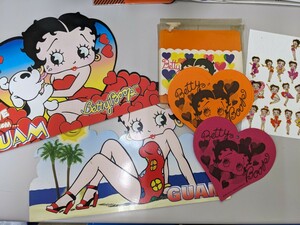 ベティ・ブープ ベティちゃん ポストカード ステッカー シール メモ紙 メッセージカード 1992年 サンリオ Sanrio グアム 