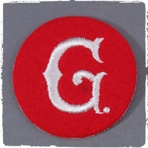 AU09 G テキスト系 丸型 ビンテージ ワッペン パッチ ロゴ エンブレム 米国 輸入雑貨 刺繍